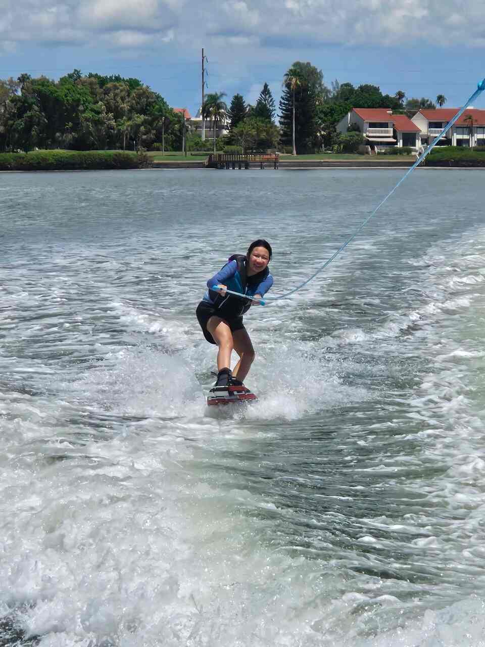 A Snorkeling gliding around Tampa Bay area.